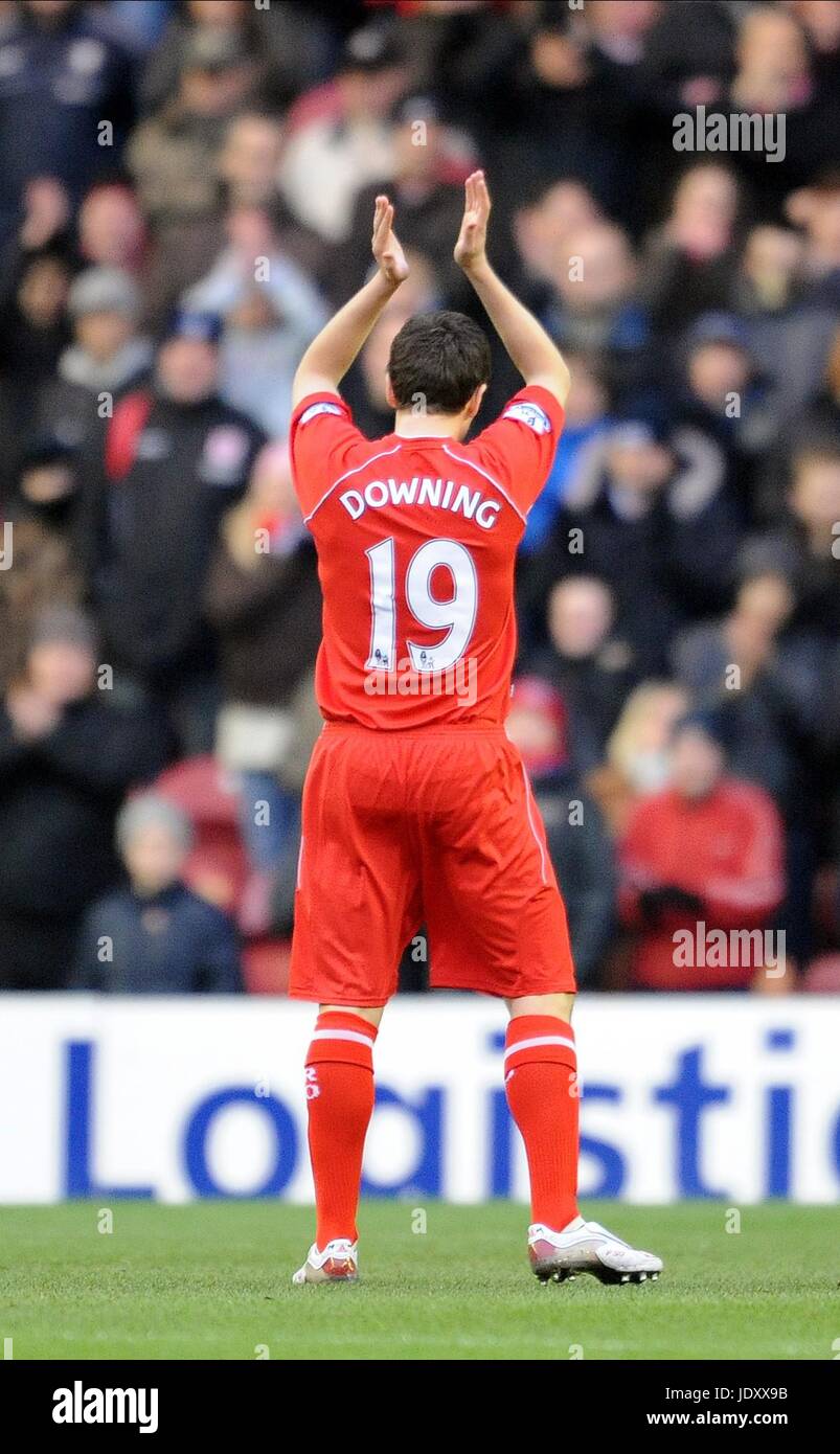 STEWART DOWNING OBTIENT UNE BONNE RE MIDDLESBROUGH V SUNDERLAND STADE RIVERSIDE MIDDLESBROUGH ANGLETERRE 10 Janvier 2009 Banque D'Images