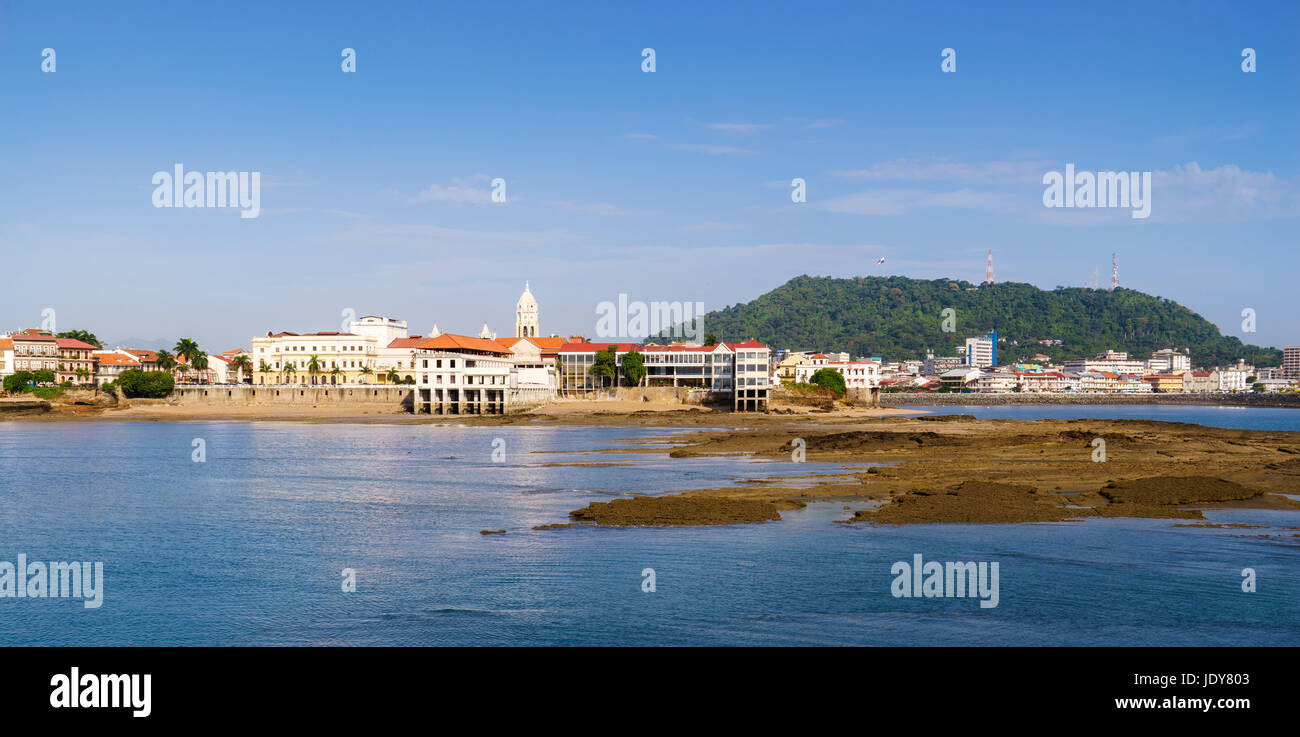 Destination et attractions touristiques scenics. Voir de vieille ville de Panama City Banque D'Images