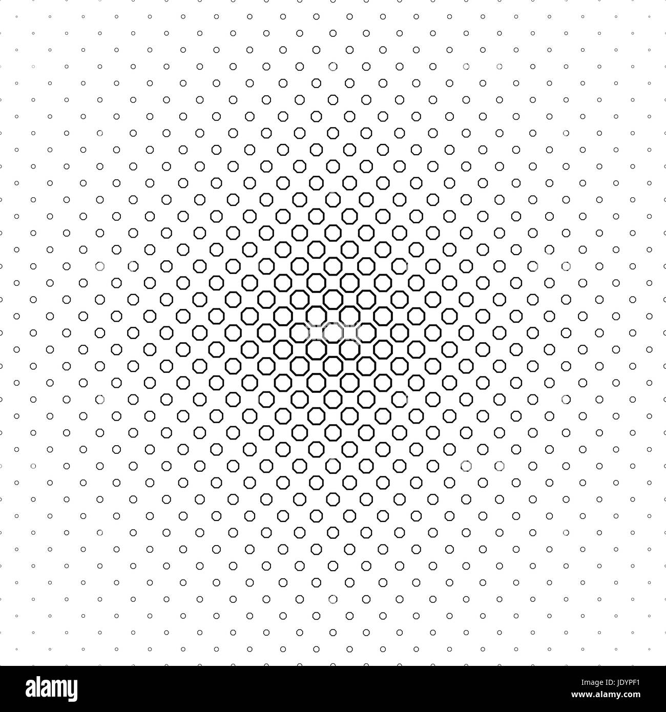 Abstract pattern design octogone blanc noir Illustration de Vecteur
