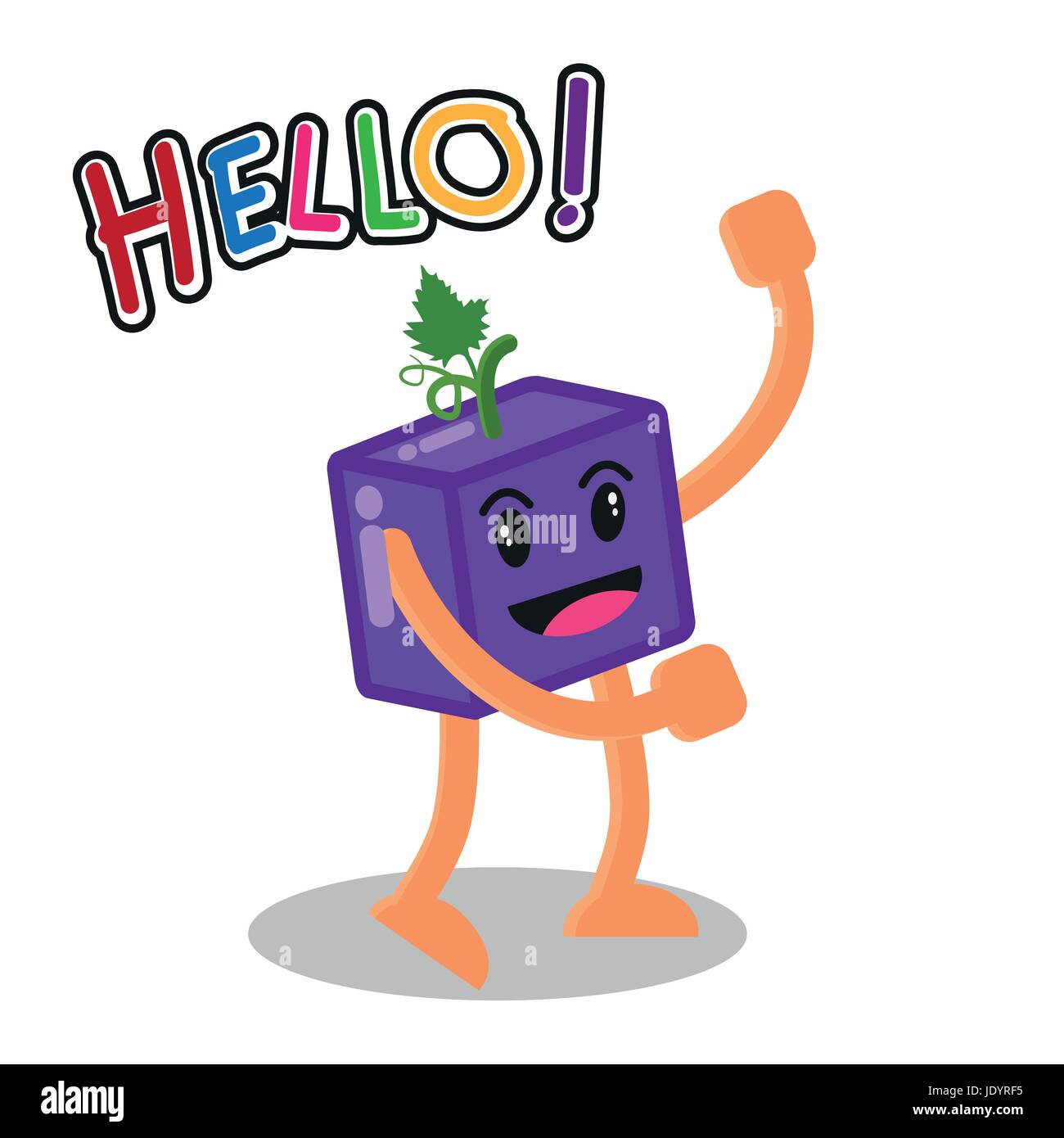 Fruit de raisin Smiling Cartoon Mascot Character, fruits heureux isolé