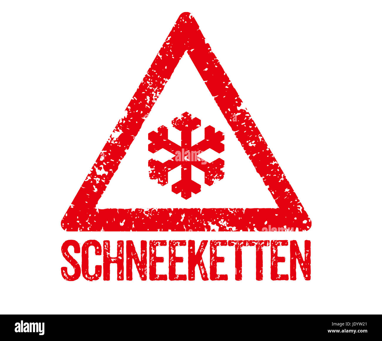 Roter Stempel - Schneeketten Banque D'Images