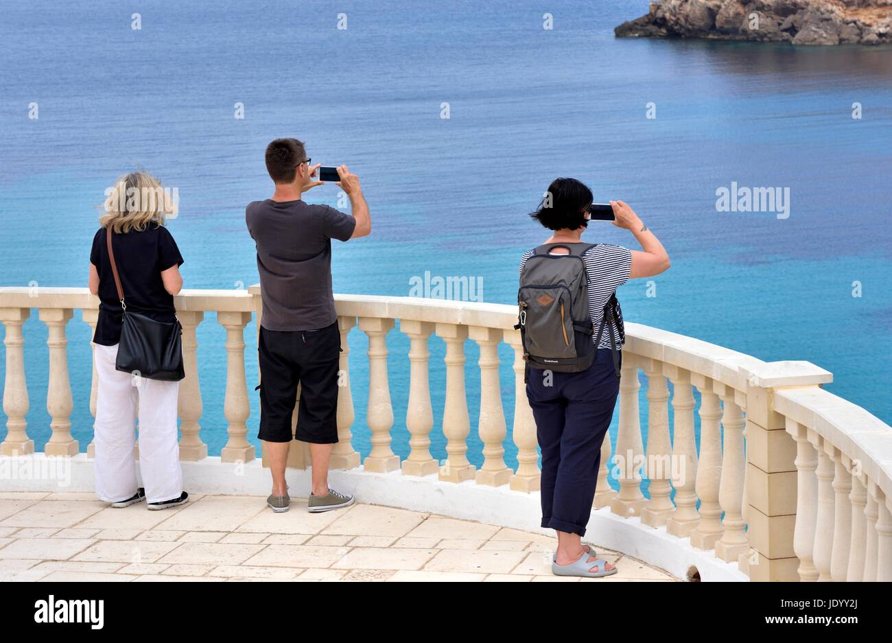 Prendre des photos en vacances Banque D'Images