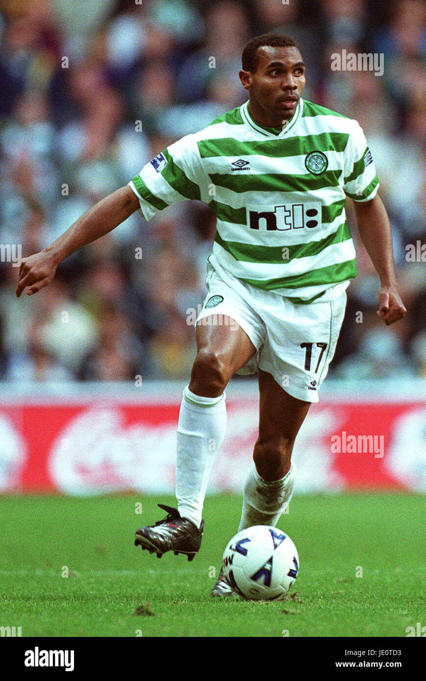 DIDIER AGATHE GLASGOW CELTIC GLASGOW FC STADE CAFÉ - 12 novembre 2000 Banque D'Images