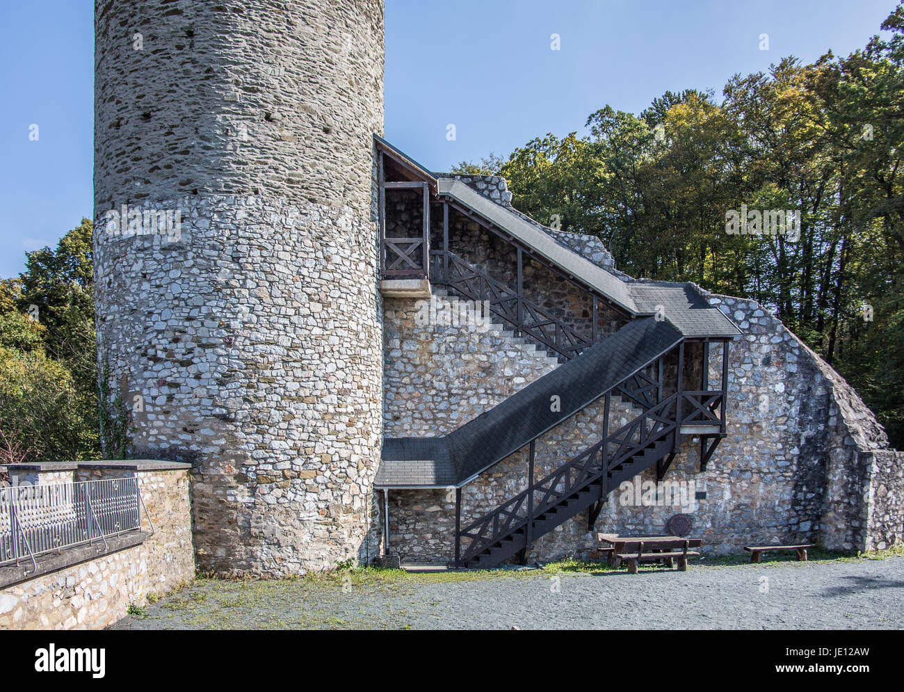 Burgruine an der Lahn Banque D'Images