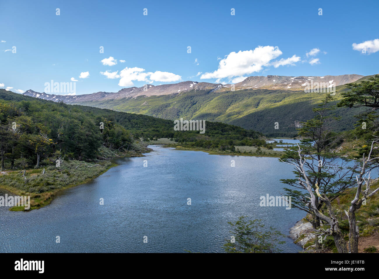 Le lac Roca au Parc National Terre de Feu en Patagonie - Ushuaia, Tierra del Fuego, Argentina Banque D'Images