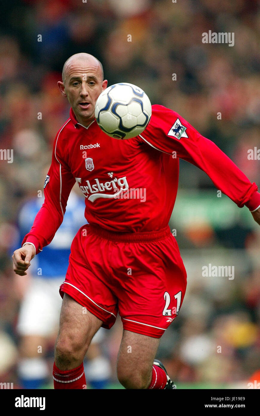 GARY MCALLISTER LIVERPOOL FC LIVERPOOL ANFIELD 23 Février 2002 Banque D'Images