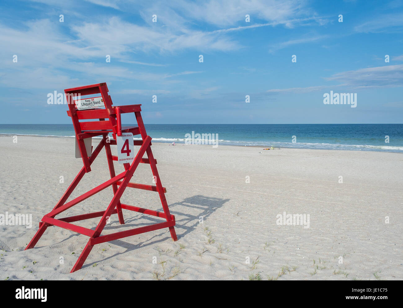 Chaise de la vie Jasmine st Accès plage Fernandina Beach, Amelia Island Banque D'Images