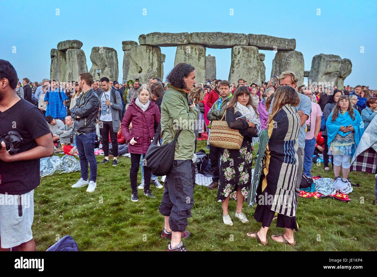 Stonehenge Solstice d'été 21 juin 2062 Sunrise Tour Banque D'Images