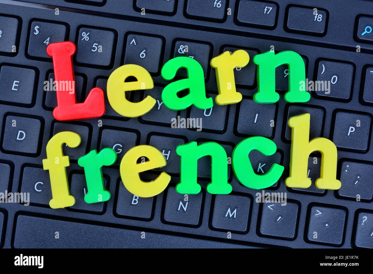 Apprendre le français des mots sur un clavier d'ordinateur libre Photo  Stock - Alamy