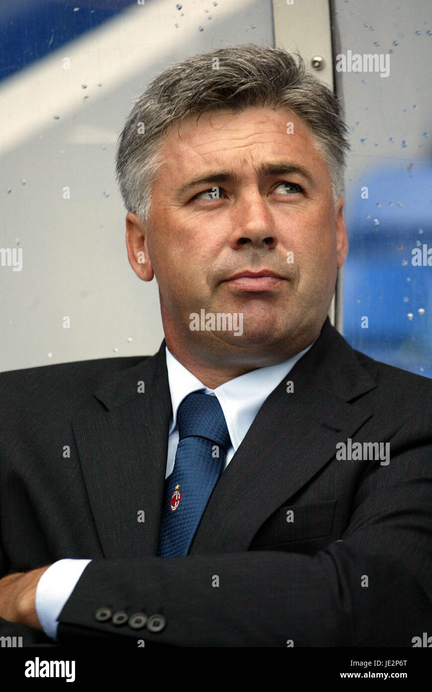 L'ENTRAÎNEUR CARLO ANCELOTTI AC Milan 27 Juillet 2002 Banque D'Images