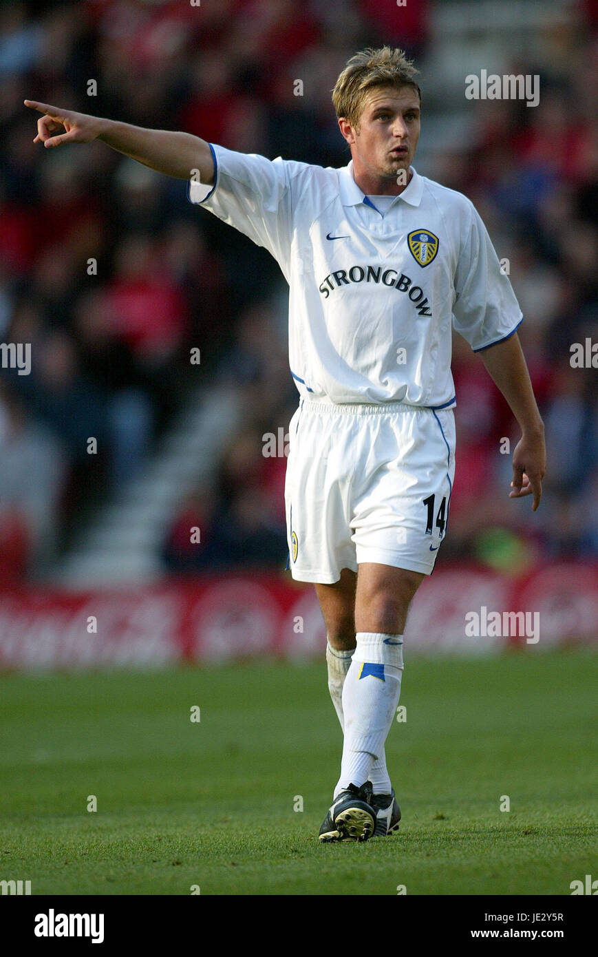 STEPHEN MCPHAIL LEEDS UNITED FC STADE RIVERSIDE MIDDLESBROUGH ANGLETERRE 26 Octobre 2002 Banque D'Images