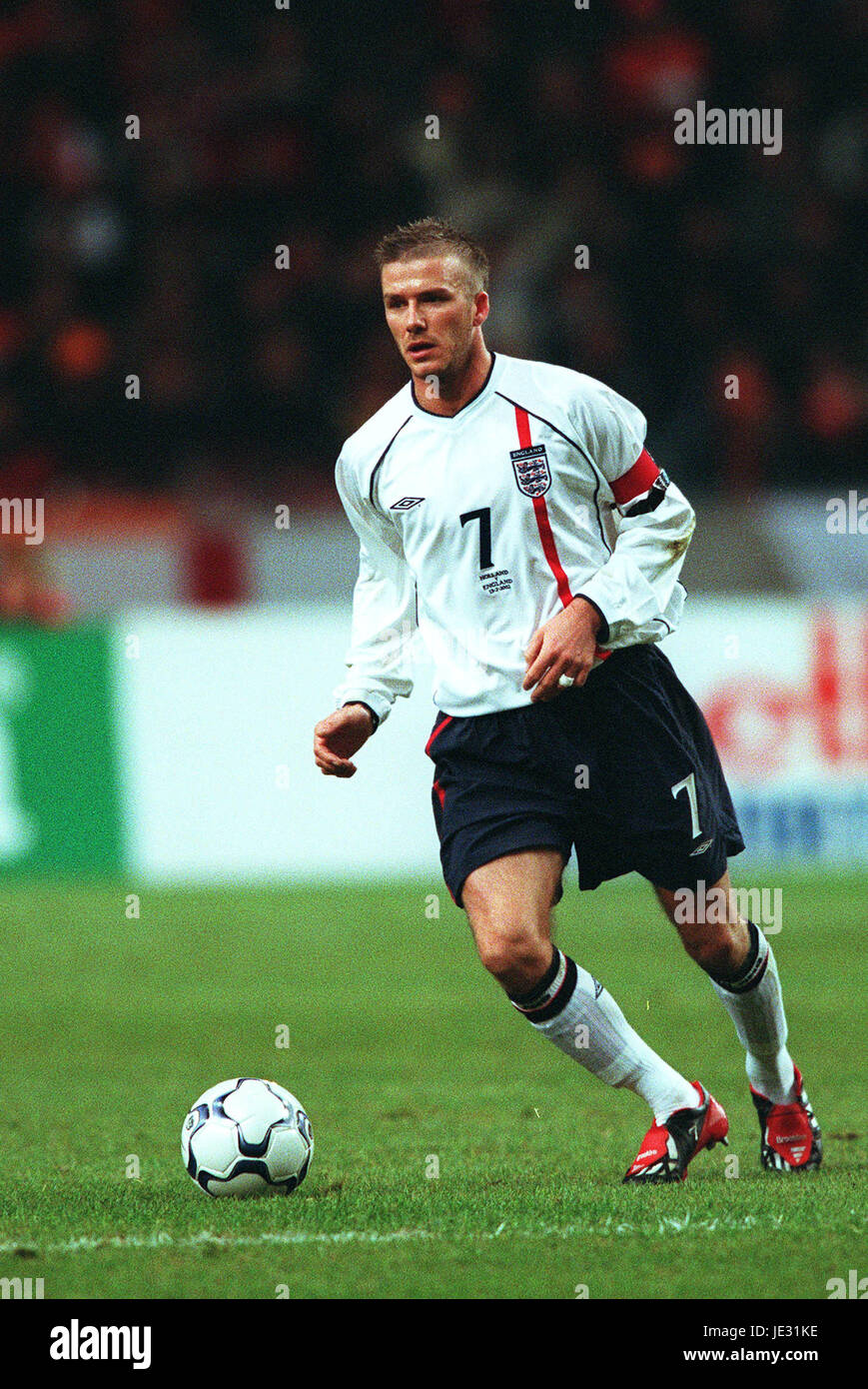 Poster Vintage équipe D'Angleterre 2002 Avec David Beckham - Affiche Ancienne Football