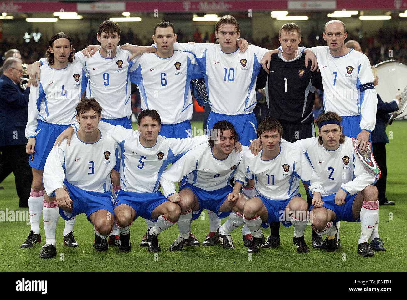 L'ÉQUIPE DE LA RUSSIE LA RUSSIE PAYS DE GALLES V GROUPE MILLENIUM STADIUM CARDIFF WALES 19 Novembre 2003 Banque D'Images