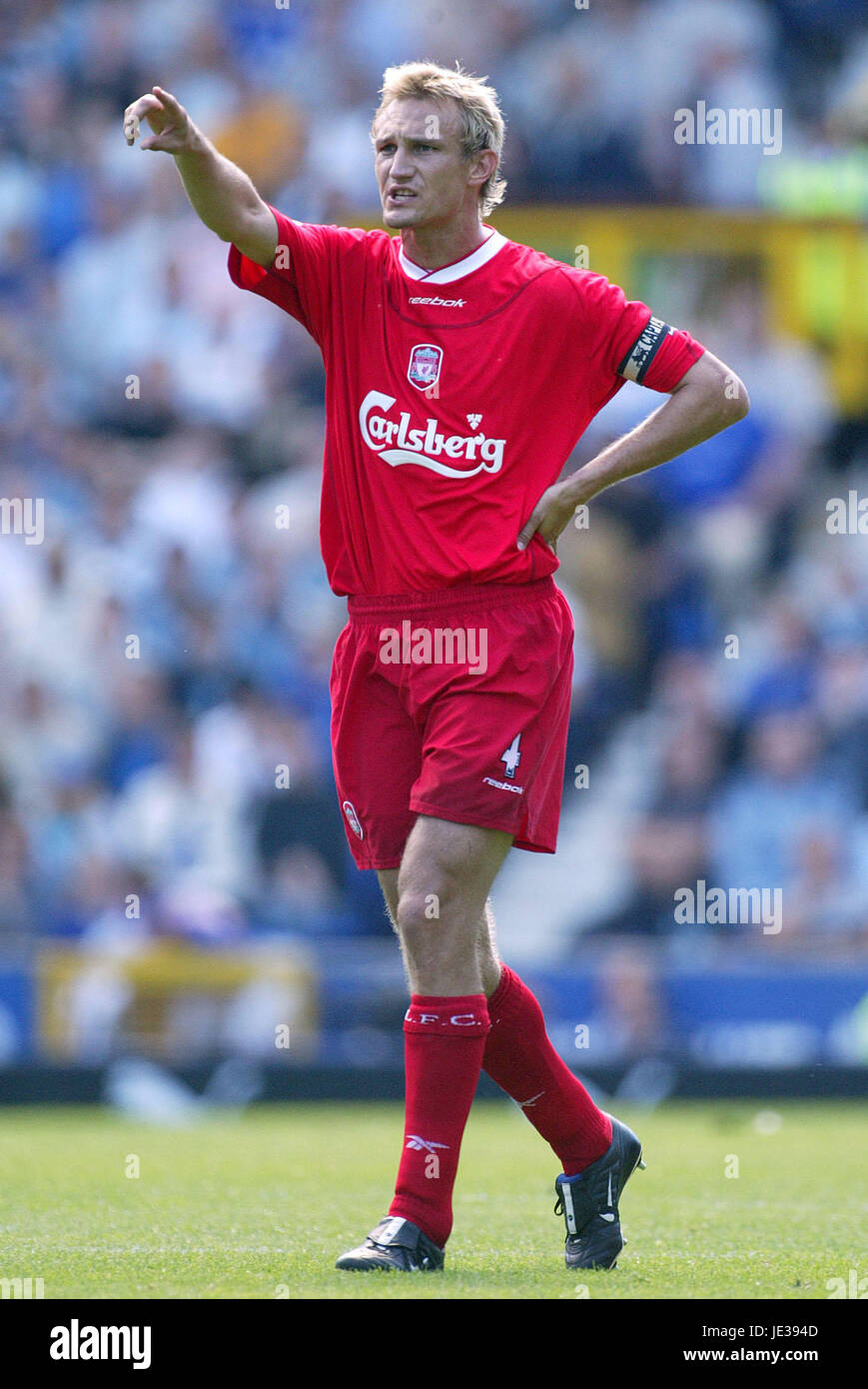 SAMI HYYPIA DE LIVERPOOL FC LIVERPOOL GOODISON PARK ANGLETERRE 30 Août 2003 Banque D'Images