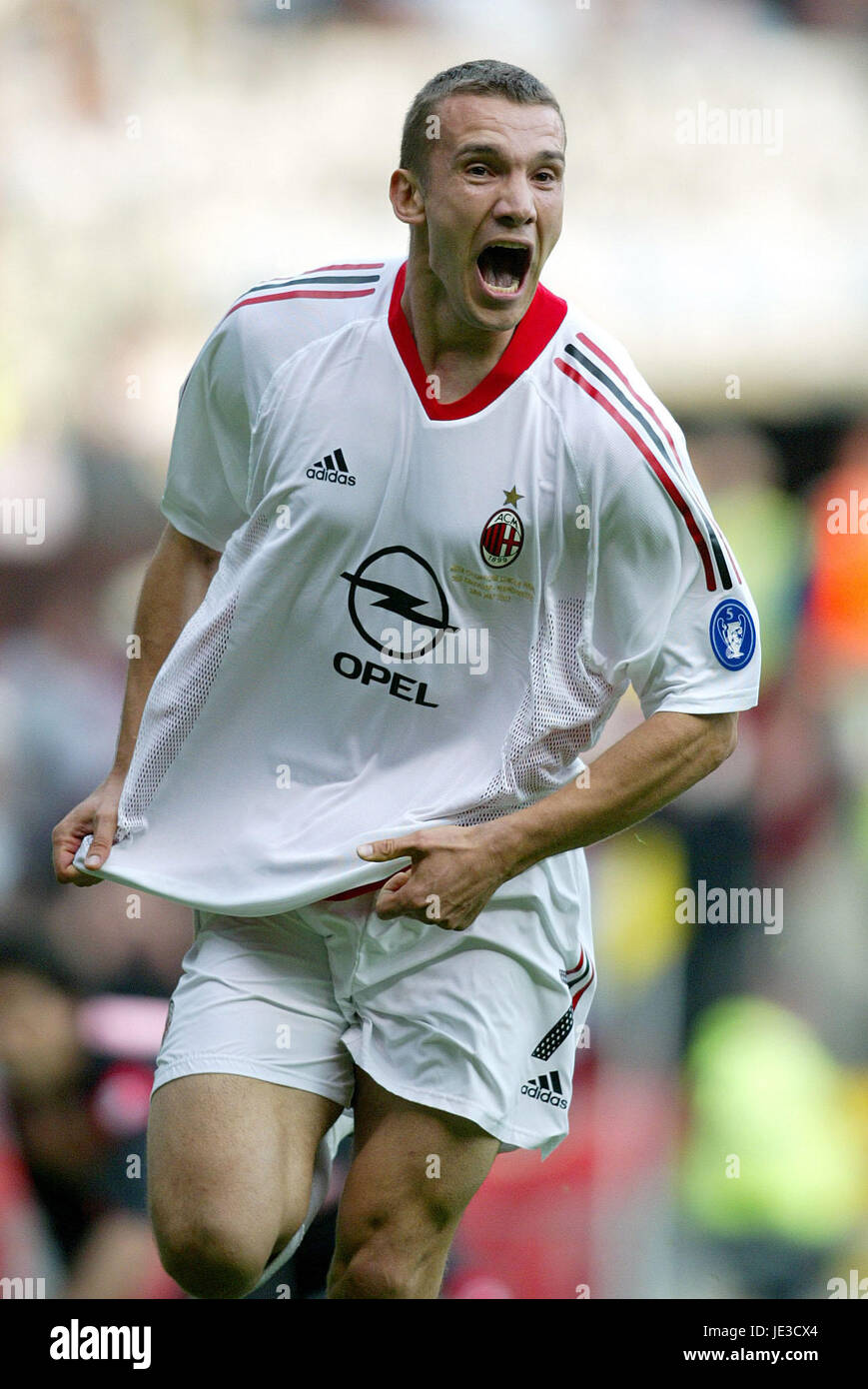 Andriy Shevchenko Milan Ac Juventus V Old Trafford Manchester En Angleterre 28 Mai 2003 Photo Stock Alamy