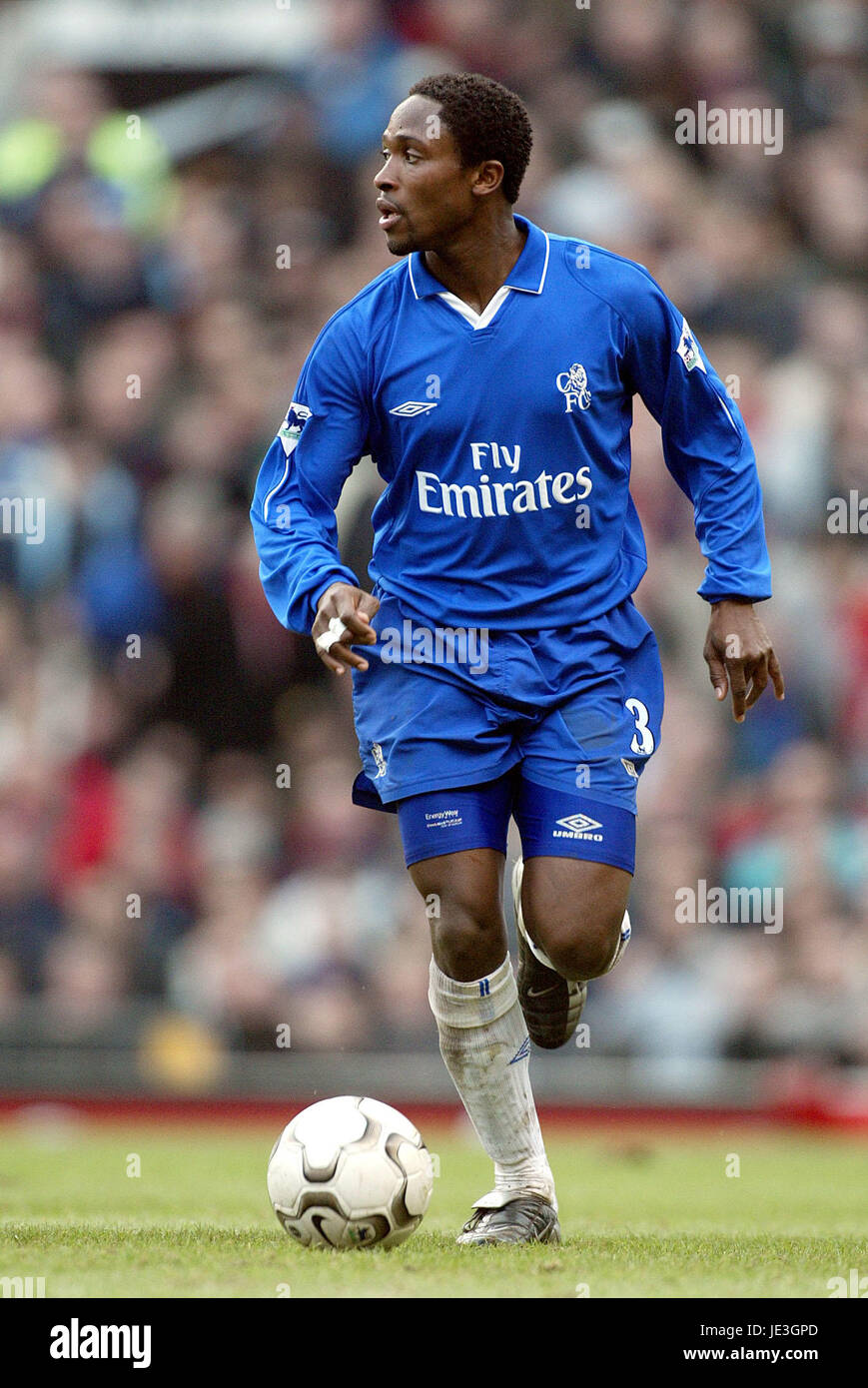 CELESTINE BABAYARO FC Chelsea Old Trafford MANCHESTER 18 Janvier 2003 Banque D'Images