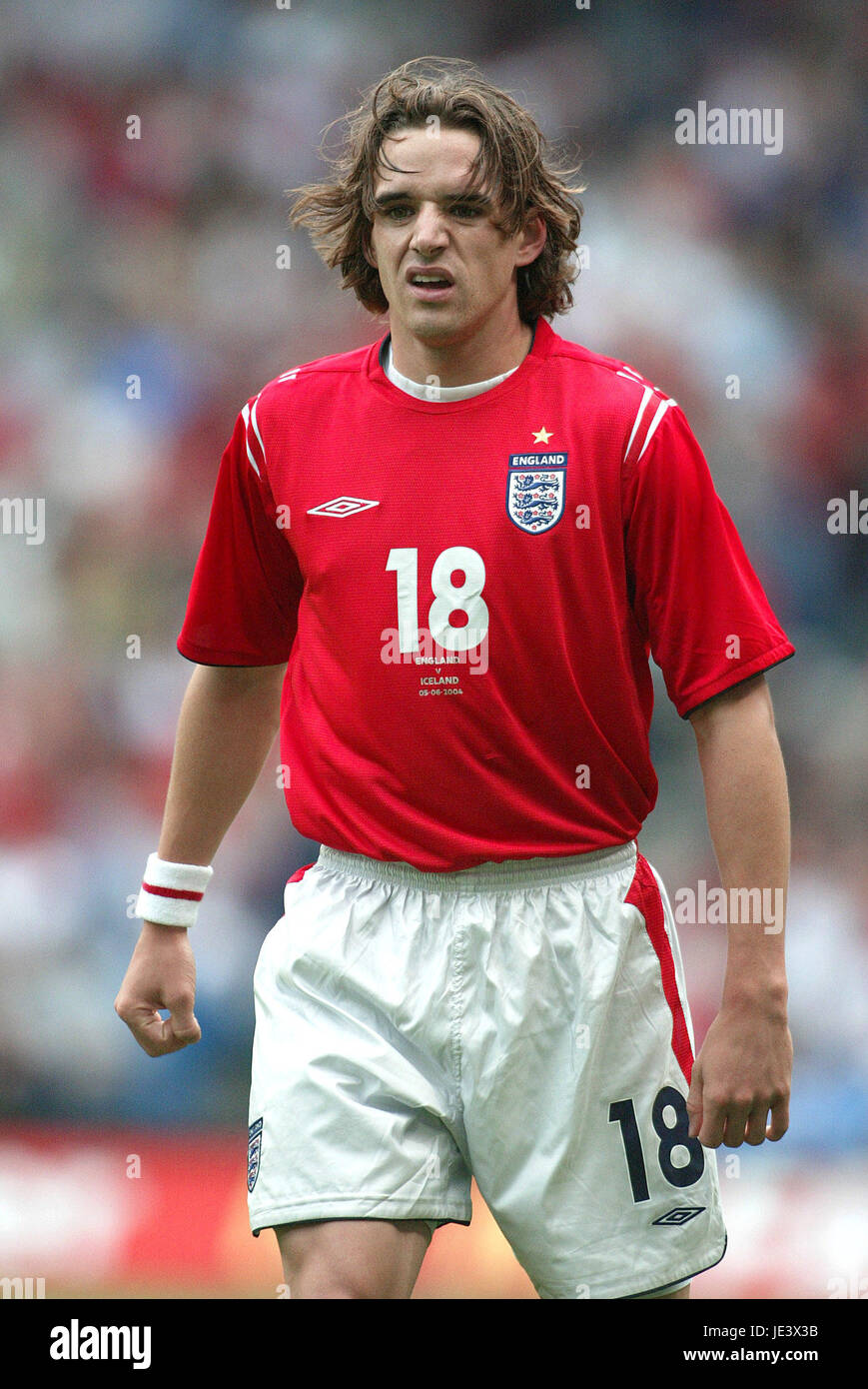 OWEN HARGREAVES ANGLETERRE & BAYERN MUNICH CITY OF MANCHESTER STADIUM MANCHESTER EN ANGLETERRE 05 Juin 2004 Banque D'Images