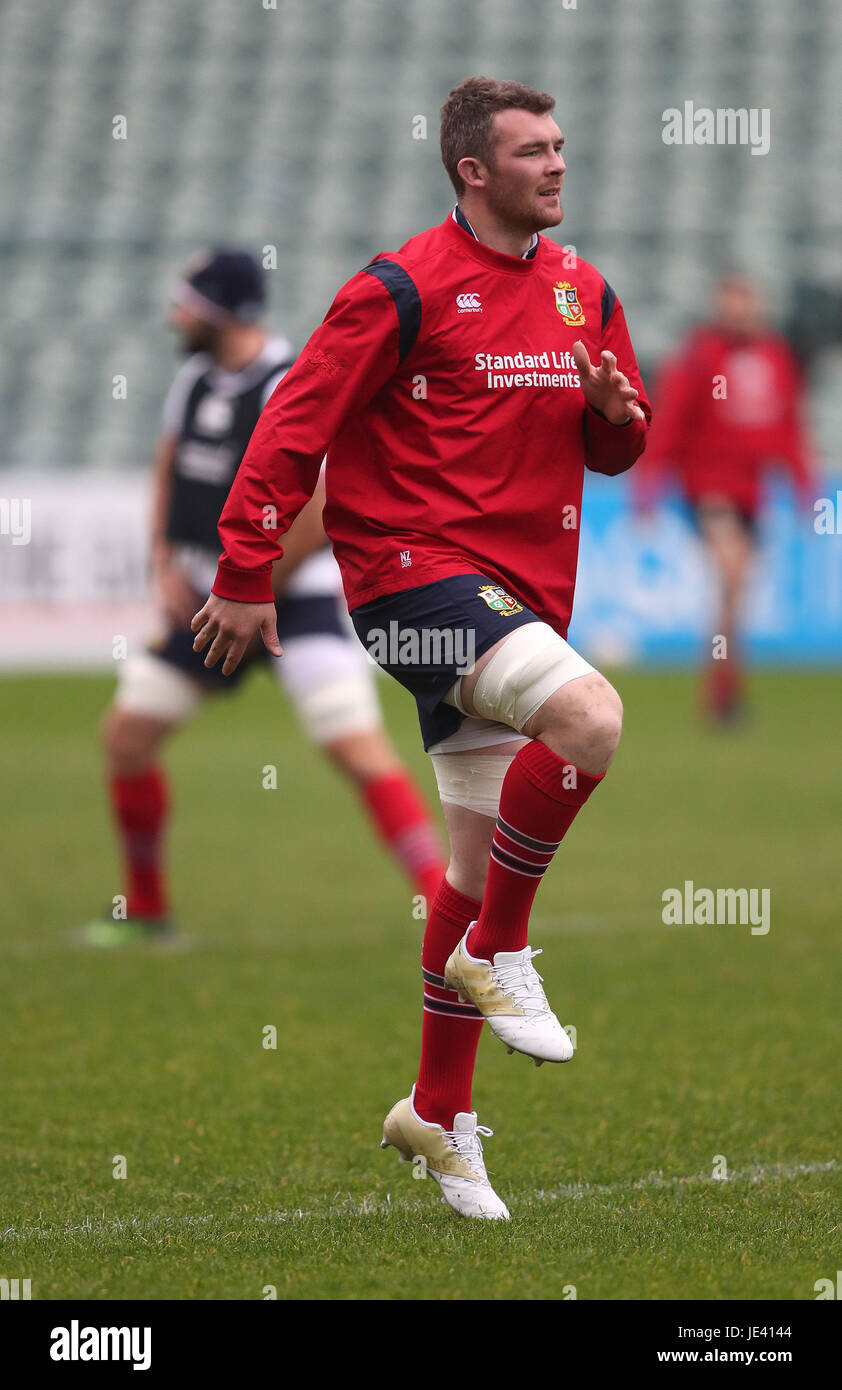 Les Lions britanniques et irlandais Peter O'Mahony pendant la séance de formation au stade de QBE, Auckland. Banque D'Images