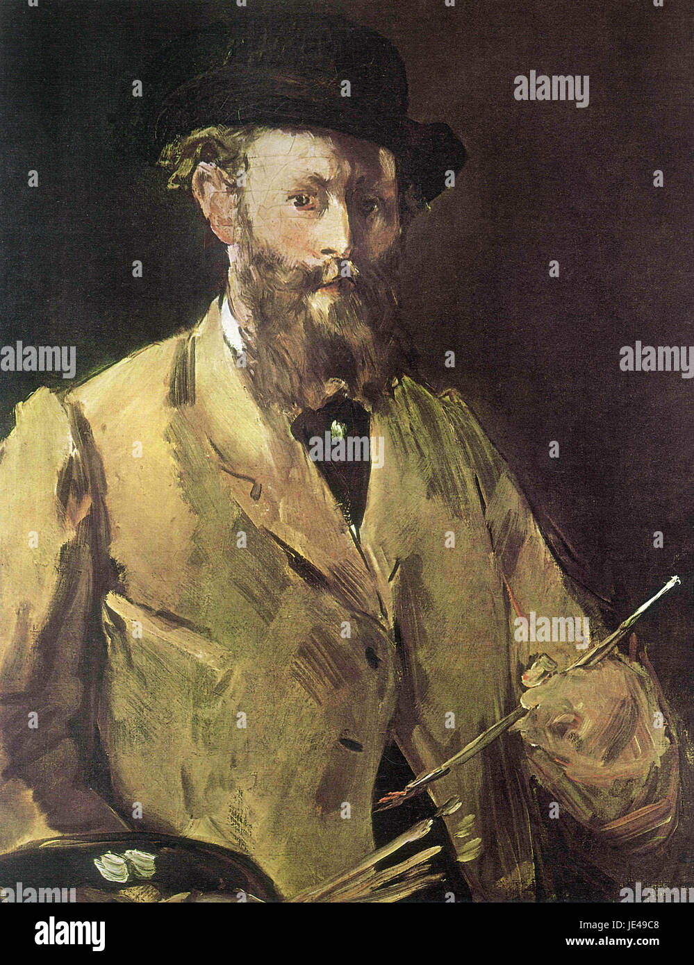 Edouard Manet : Auto-portrait avec palette (1879) Banque D'Images