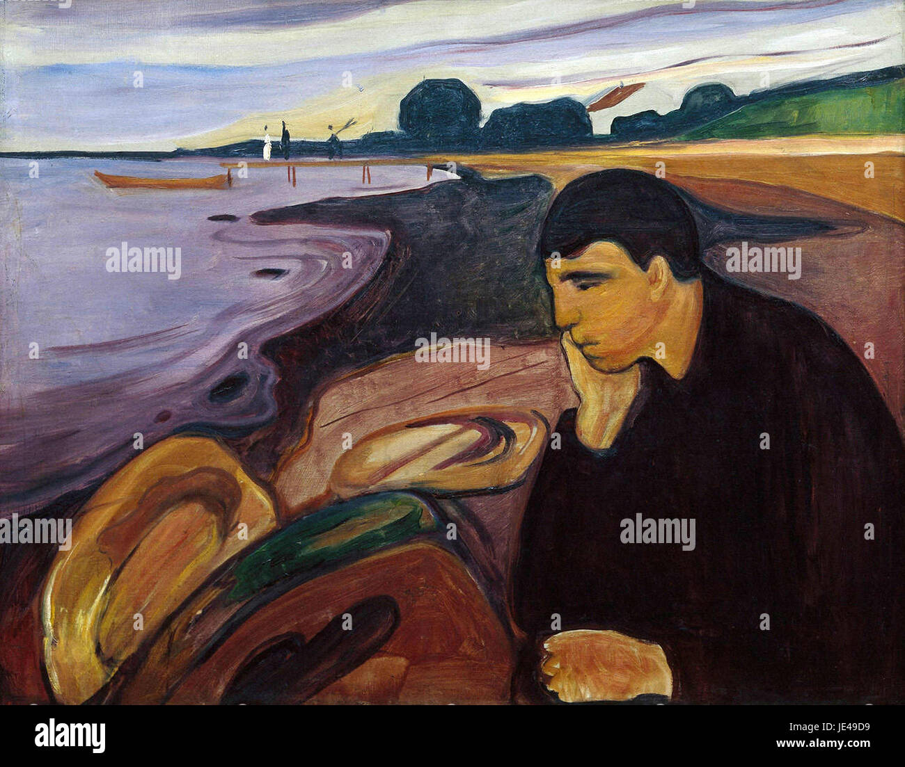 Edvard Munch - Mélancolie Banque D'Images