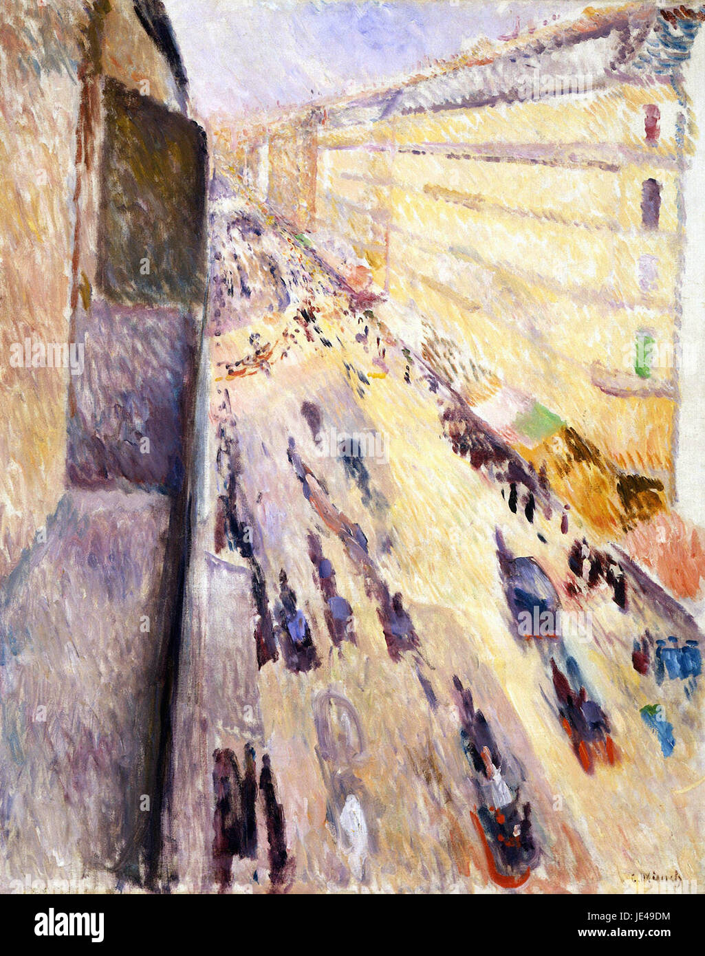 Edvard Munch - Rue de Rivoli - 1891 Banque D'Images