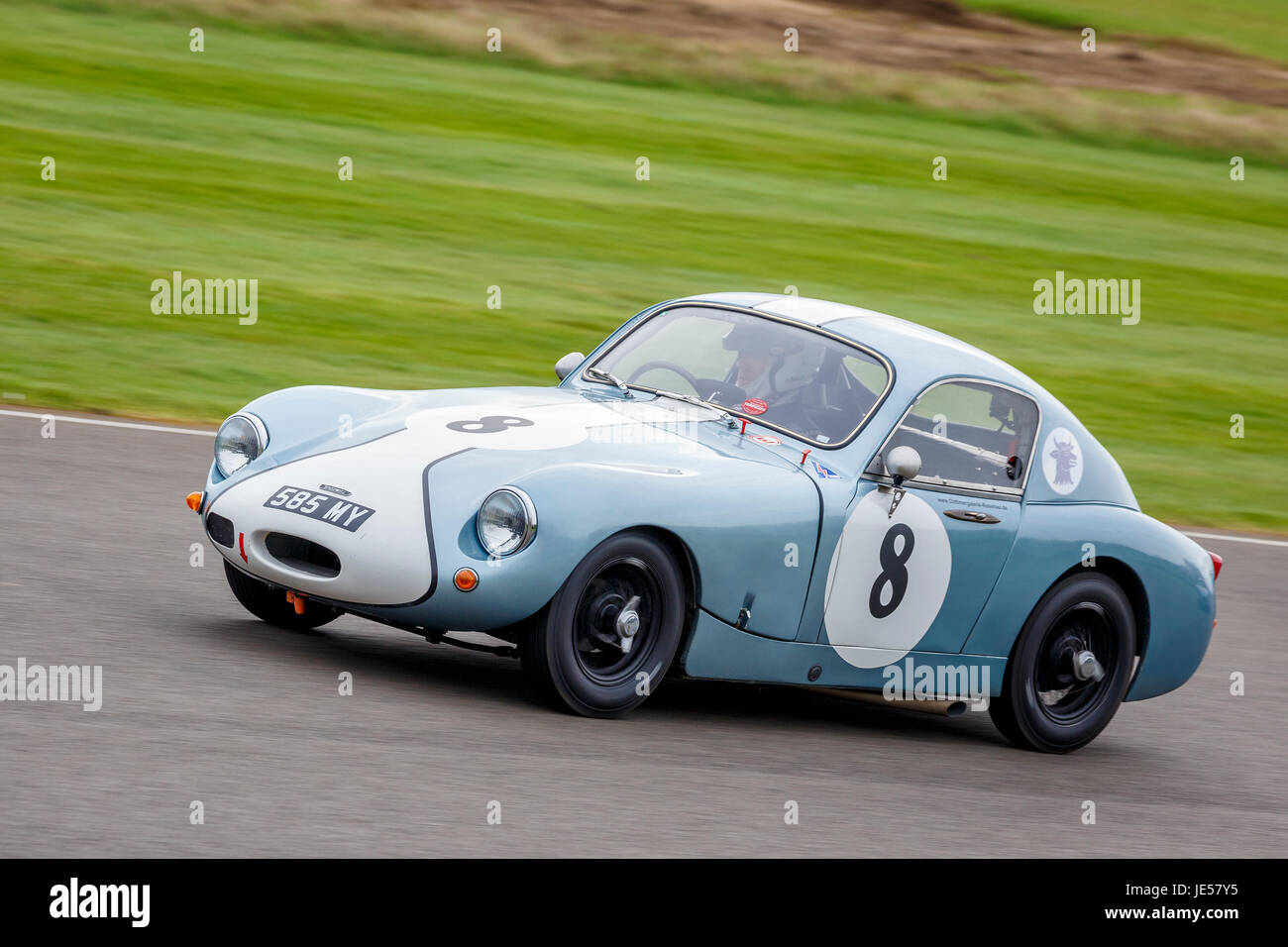 1961 Austin Healey Sprite Véronique pilote avec Guernter Lainer durant la Coupe du Weslake à Goodwood GRRC MEMBRES 75e séance, Sussex, UK. Banque D'Images