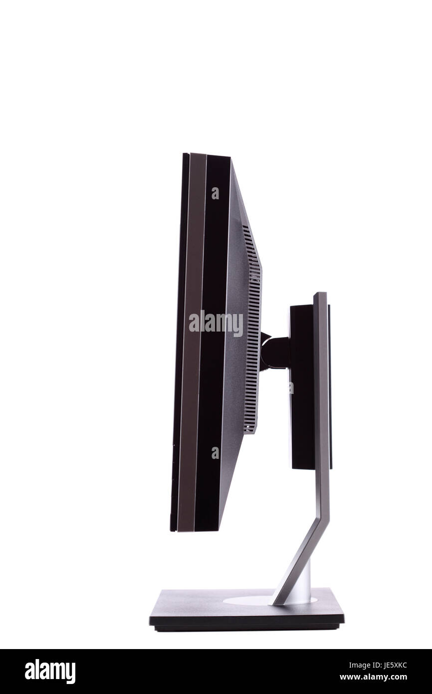 Moniteur LCD à écran ips professionnel, isolated on white Banque D'Images