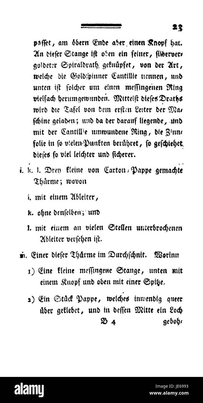 Le Blitzableiter, un appareil conçu par Nicolai, est utilisé pour la protection contre la foudre. Cette image montre un modèle du paratonnerre, un élément de sécurité crucial pour prévenir les dommages causés par la foudre. Banque D'Images