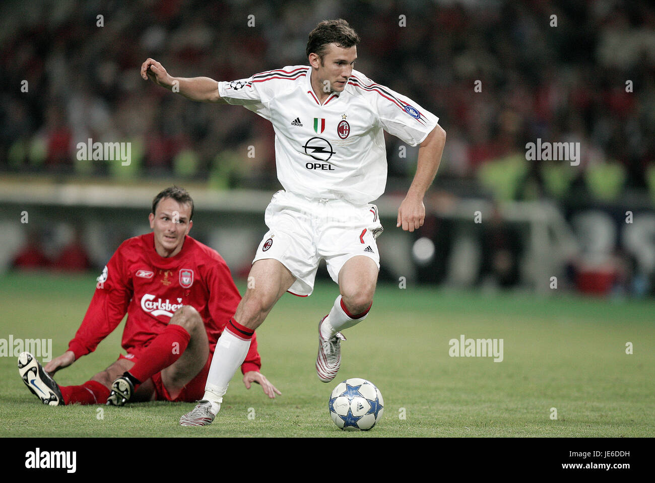 Un SHEVCHENKO & DIETMAR HAMMAN finale de Champions League 2005 ISTANBUL Turquie 25 Mai 2005 Banque D'Images