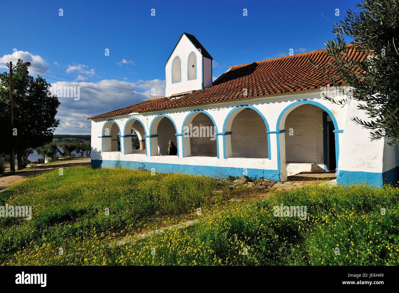 Une vieille chapelle près de l'Avis. Alentejo, Portugal Banque D'Images