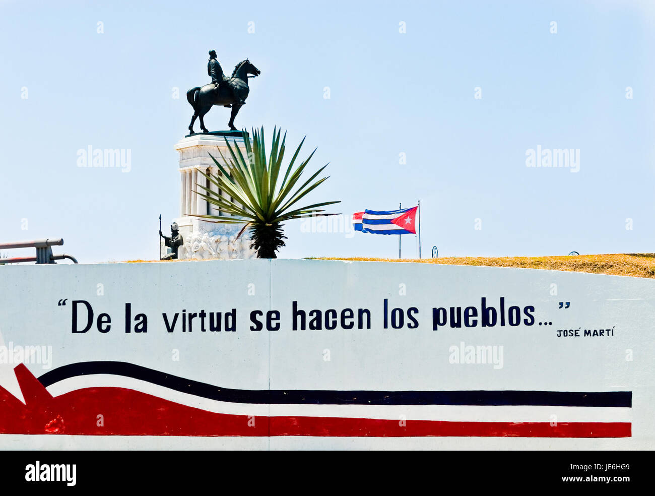 Jose Marti citer à La Habana, Cuba Banque D'Images