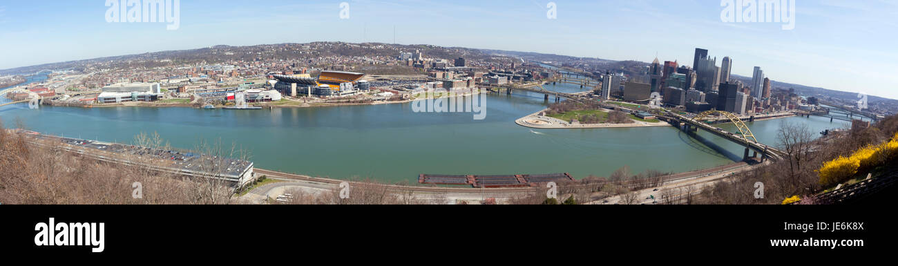 Pittsburgh, Pennsylvanie panorama. Banque D'Images
