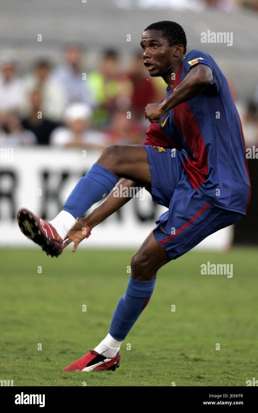 SAMUEL Eto'o le FC BARCELONE L.A. MEMORIAL COLISEUM LOS ANGELES USA 06 Août 2006 Banque D'Images