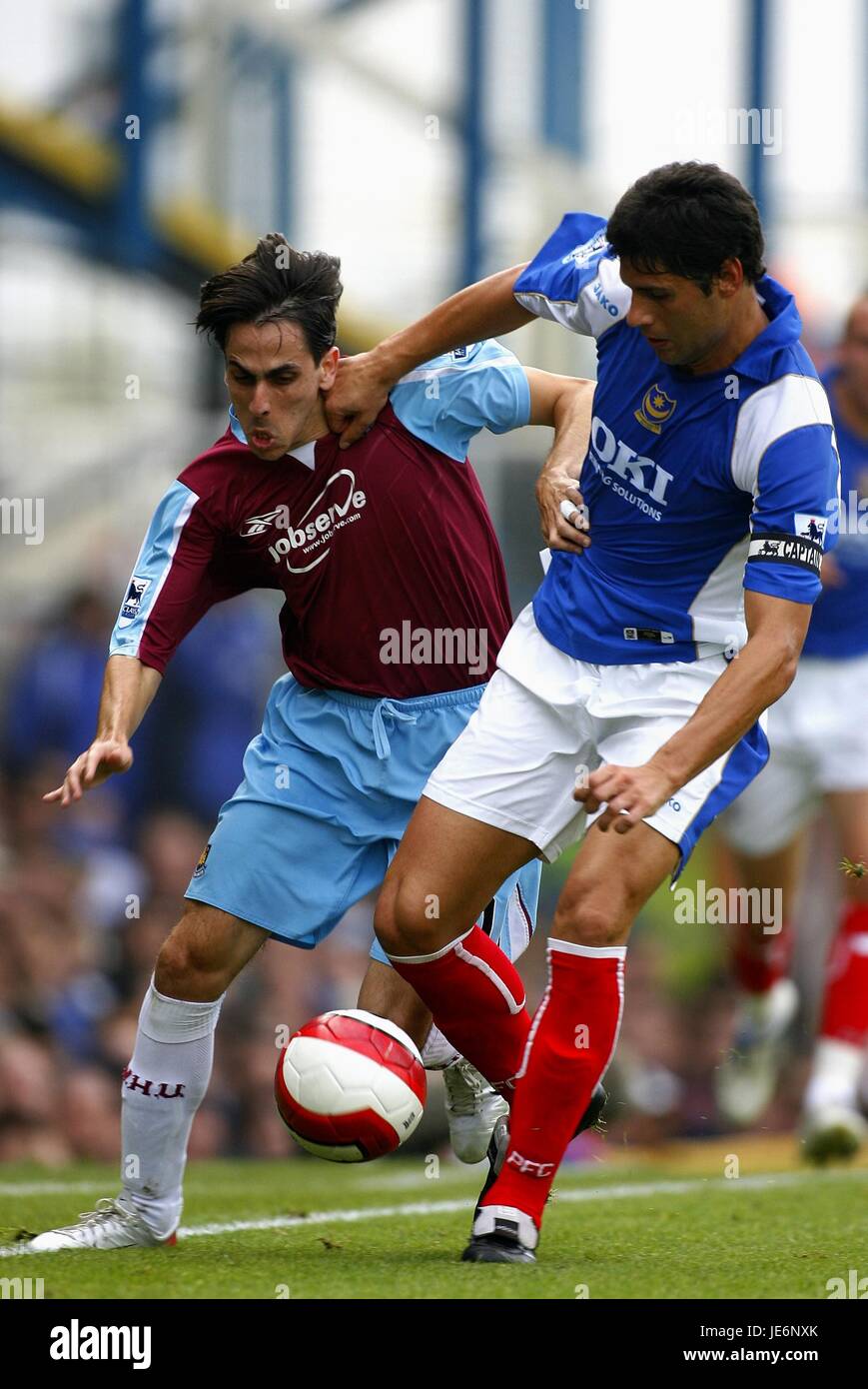 Y BENAYOUN & DEJAN STEFANOVIC PORTSMOUTH V WEST HAM UTD FRATTON PARK PORTSMOUTH ANGLETERRE 14 Octobre 2006 Banque D'Images