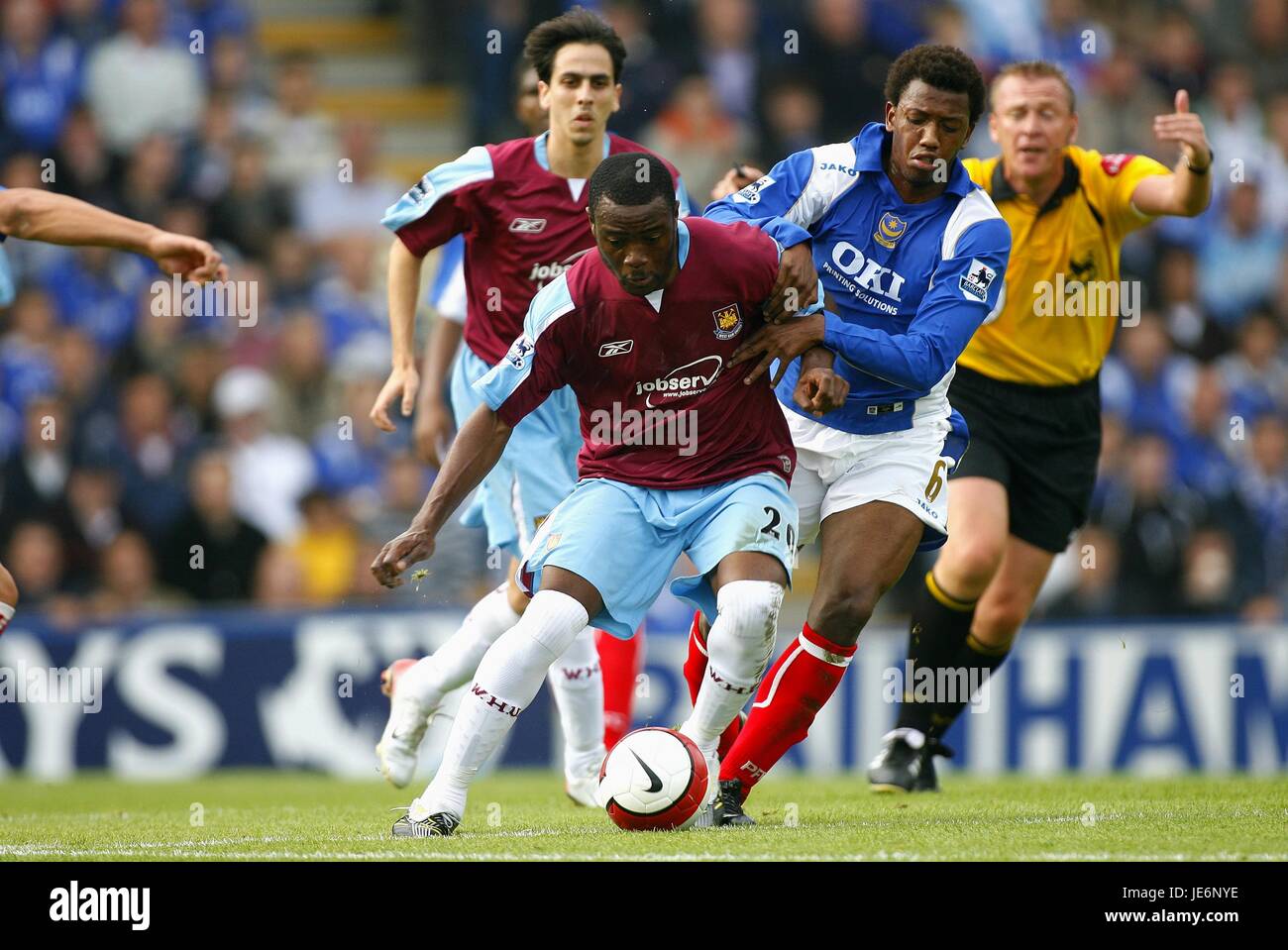 NIGEL REO-COKER & M FERNANDES PORTSMOUTH V WEST HAM UTD FRATTON PARK PORTSMOUTH ANGLETERRE 14 Octobre 2006 Banque D'Images