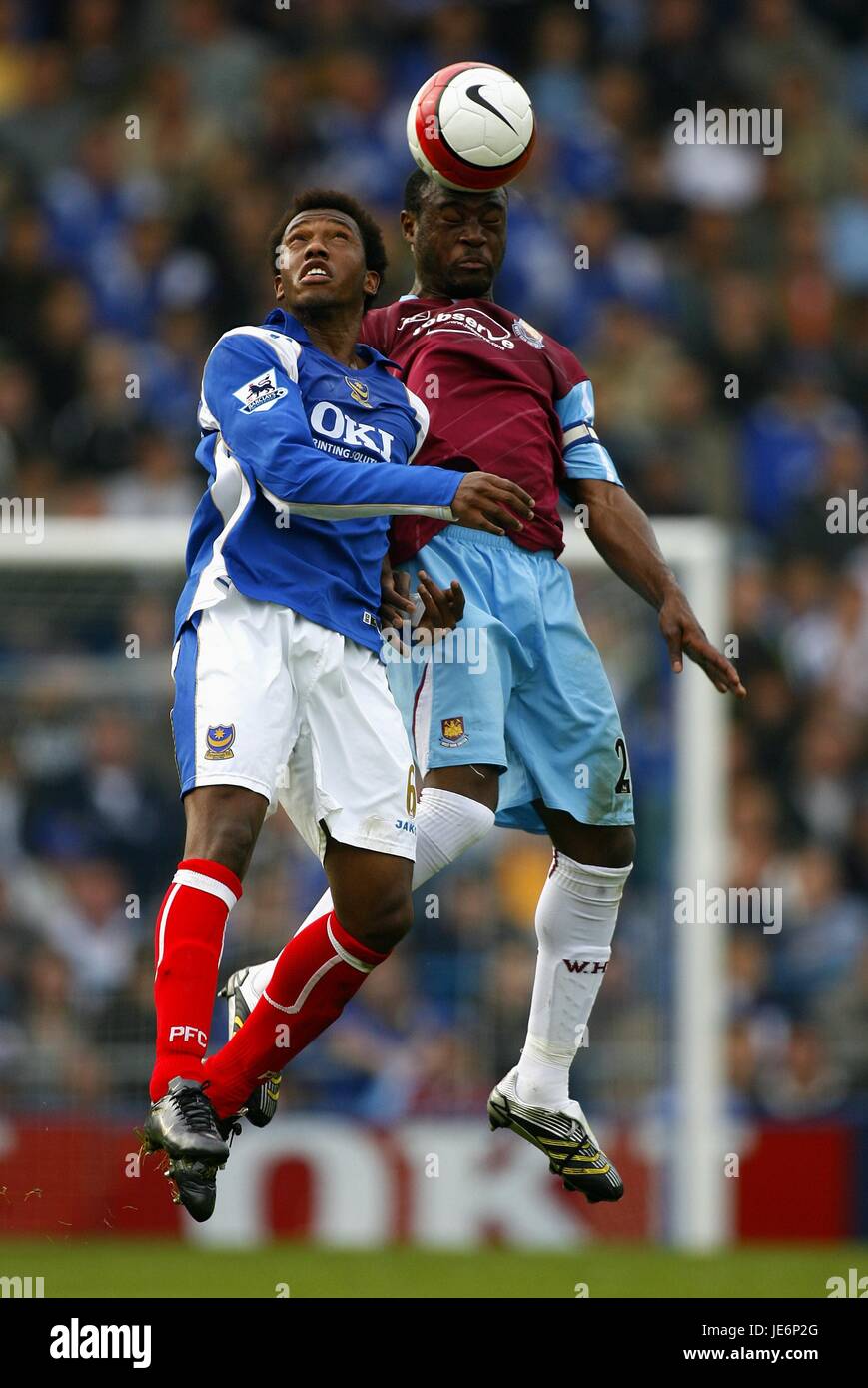 NIGEL REO-COKER & M FERNANDES PORTSMOUTH V WEST HAM UTD FRATTON PARK PORTSMOUTH ANGLETERRE 14 Octobre 2006 Banque D'Images