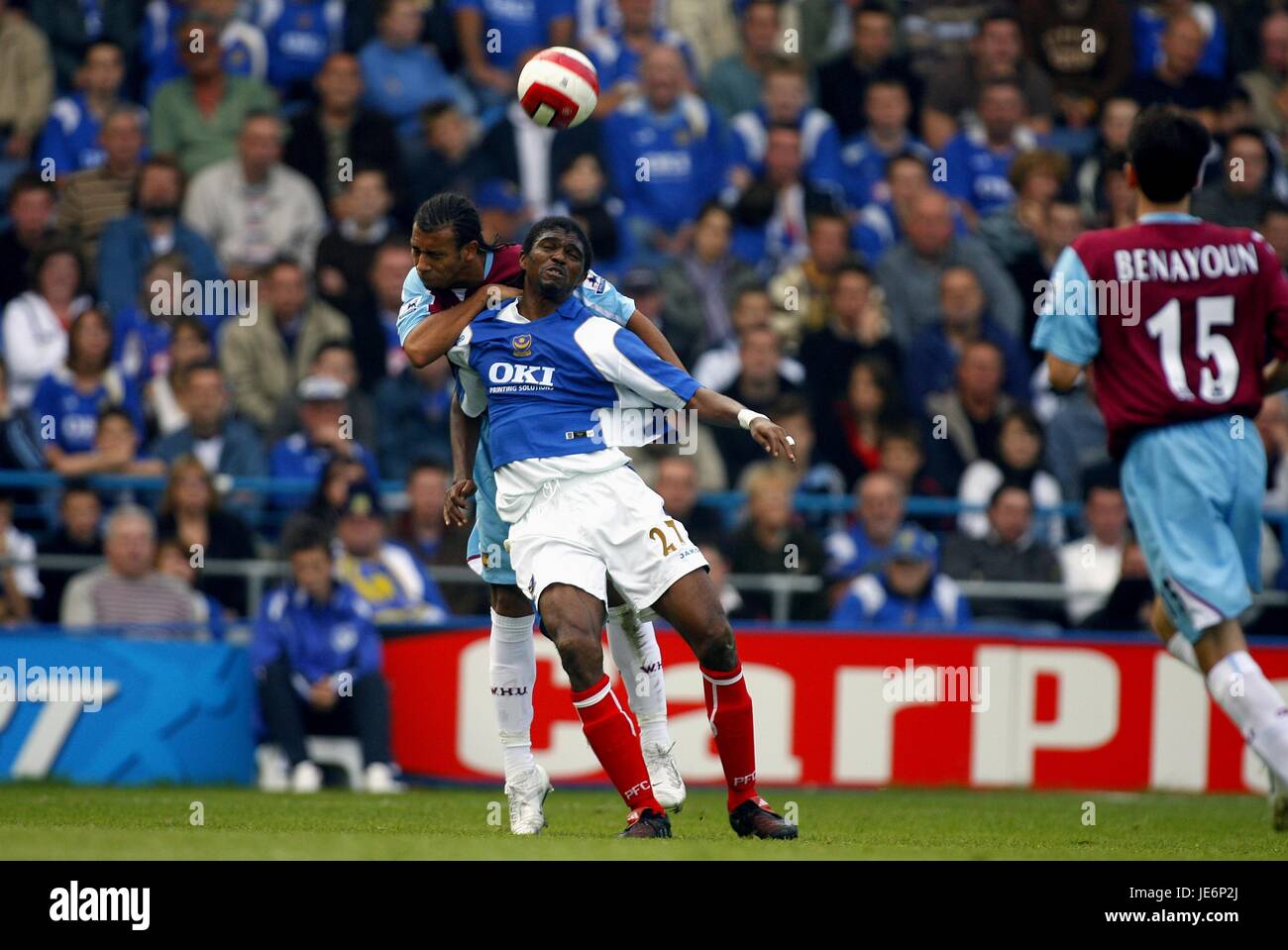 KANU & ANTON FERDINAND PORTSMOUTH V WEST HAM UTD FRATTON PARK PORTSMOUTH ANGLETERRE 14 Octobre 2006 Banque D'Images