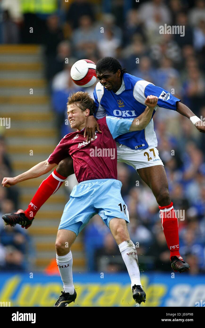 KANU & JONATHAN SPECTOR PORTSMOUTH V WEST HAM UTD FRATTON PARK PORTSMOUTH Grande-bretagne 14 Octobre 2006 Banque D'Images