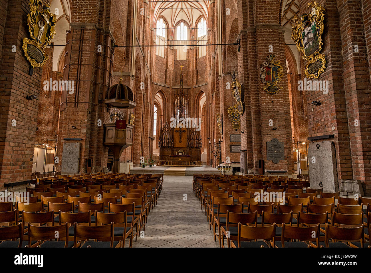 A l'intérieur de l'église de Saint Pierre de Riga, Lettonie, Pays Baltes Banque D'Images