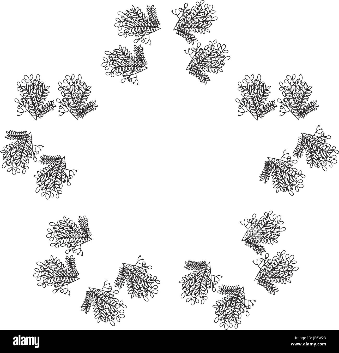 Étoile forme floral frame vector illustration design Illustration de Vecteur