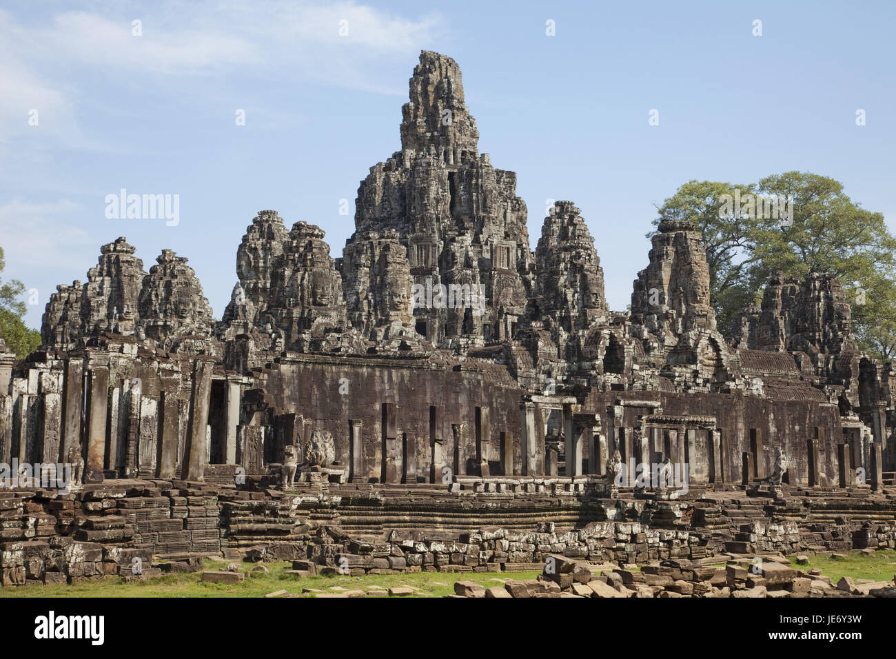 Cambodge, Siem Reap, Angkor Thom, Bayon, temple Banque D'Images