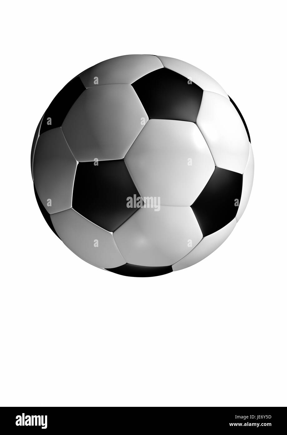Le football sur fond blanc, Banque D'Images