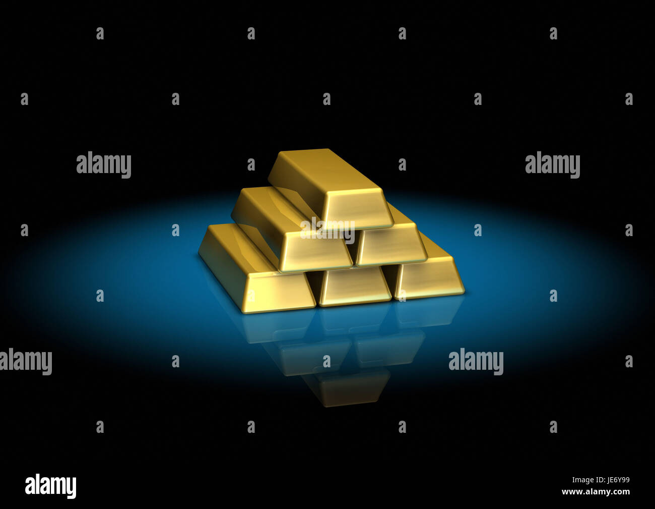 Barres d'or, superposés, les tas, Banque D'Images