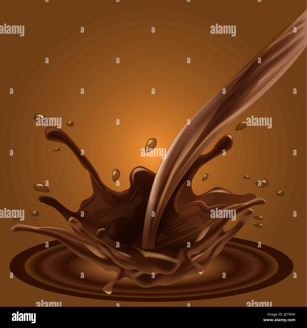 Projection du vecteur liquide au chocolat pour votre publicité. Illustration de Vecteur