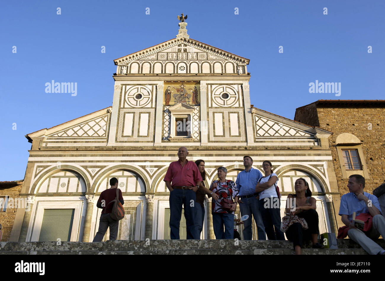 Italie, Toscane, Florence, basilique, San Miniato al Monte, touristiques, Banque D'Images