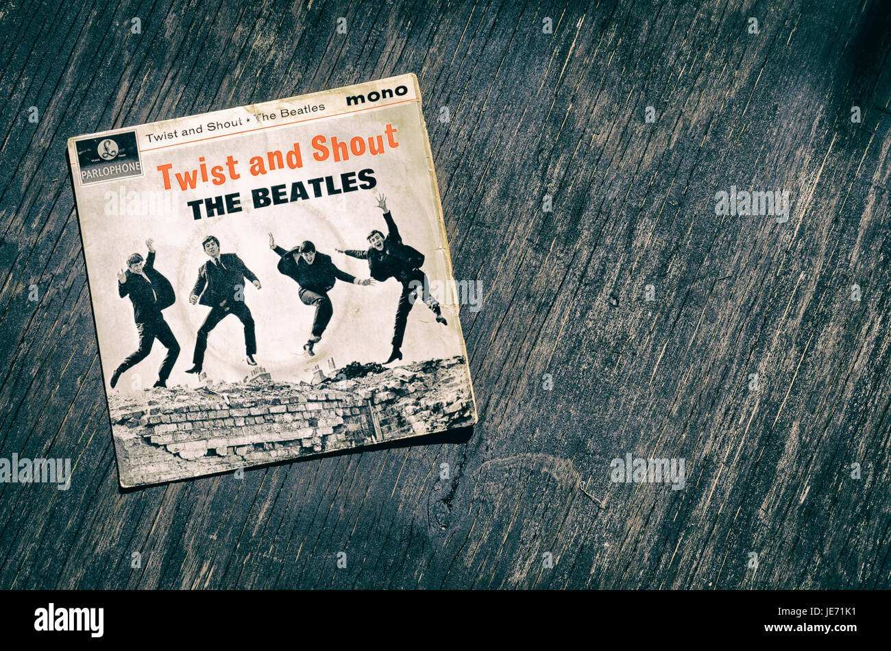 Seul l'enregistrement des armes d'abord été publié le 22 mars 1962 sur le label Parlophone et produit par George Martin. Banque D'Images