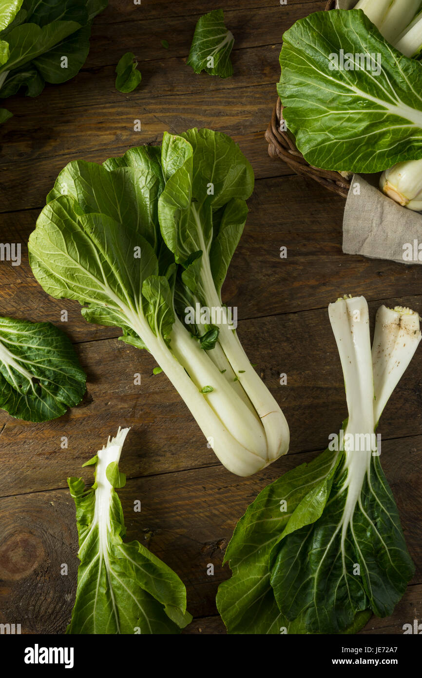 Matières organiques verts Légumes frais et sain de Bok Choy Banque D'Images