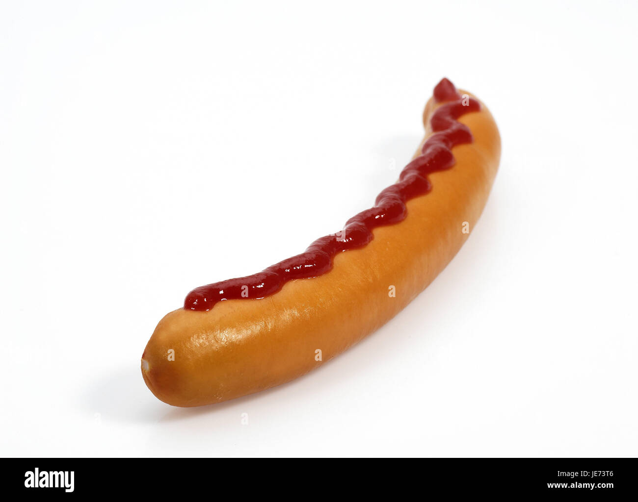 Saucisse viennoise avec du ketchup, Banque D'Images