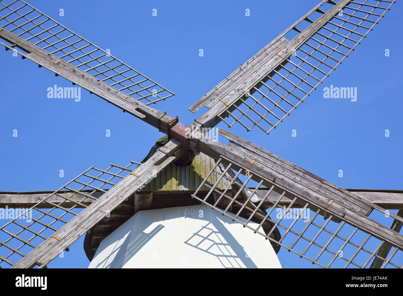 L'Allemagne, en Rhénanie du Nord-Westphalie, tonne moor, galerie moulin, éolienne, moulin, moulin, moulin, galerie de l'aile la voile, aile cross, en 1878, l'usine de mariage, état civil, à l'extérieur, ciel, bleu, rotation, Banque D'Images