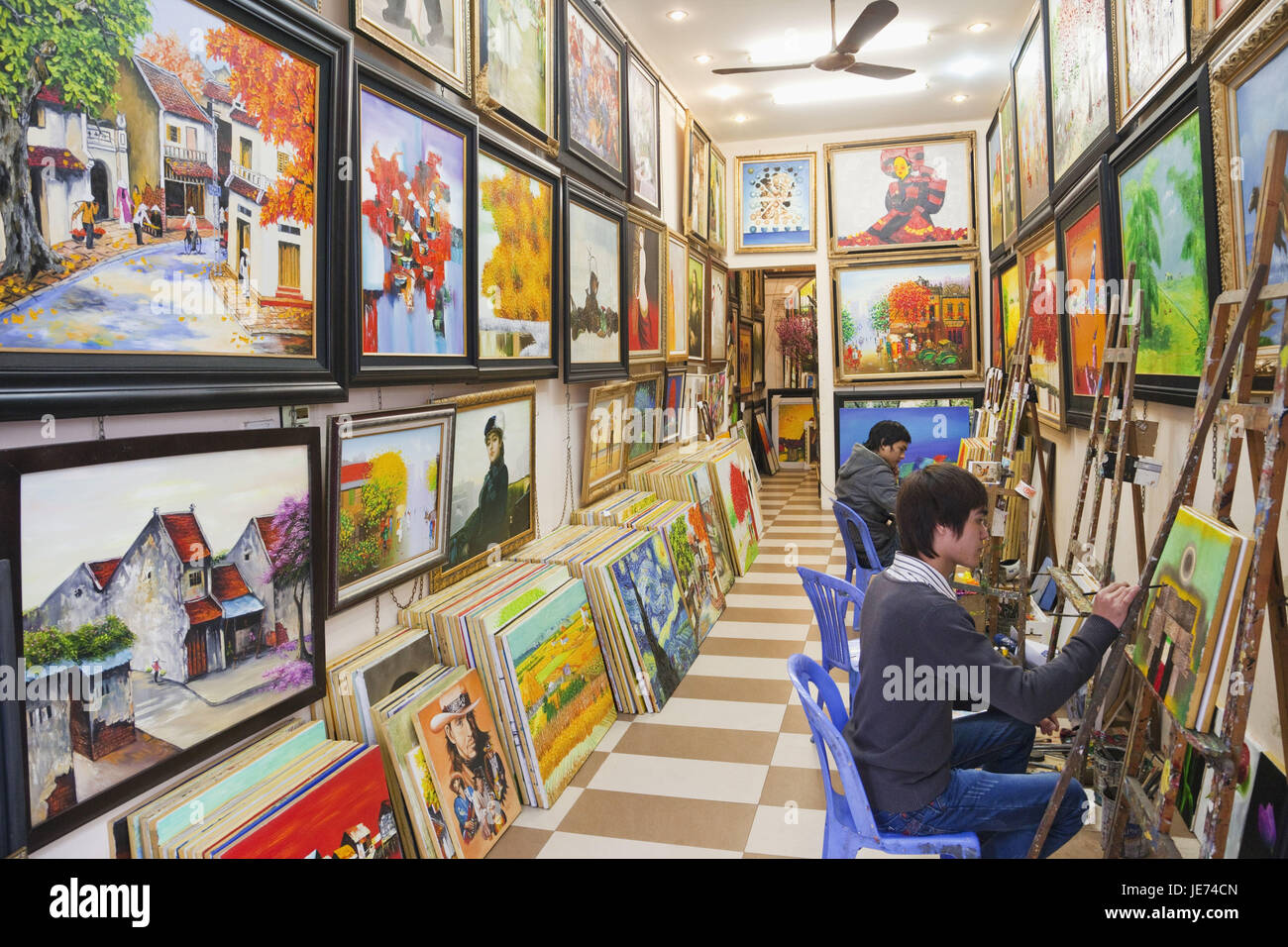 Vietnam, Hanoi, galerie, art, artiste peintre, Banque D'Images